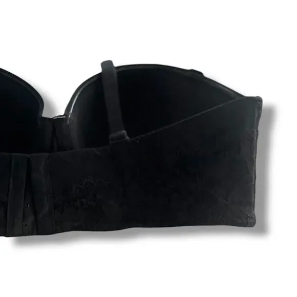 Torrid Bra Women's Plus Sz 40DD Black Curve Push-Up Strapless/Straps Underwire - Picture 10 of 14